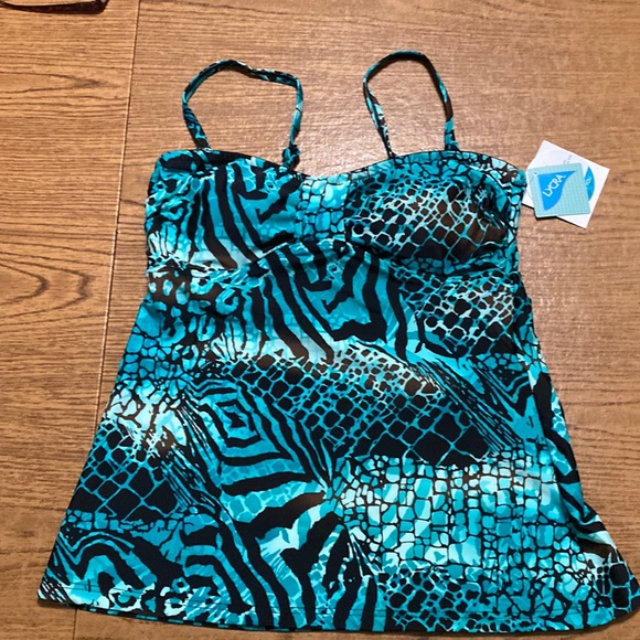croft & barrow Other - Croft & Barrow Woman’s Long Torso Swim Tankini Top, NWT